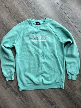The North Face Women’s Crewneck Sweatshirt Pullover Size Small Mint Teal Silver